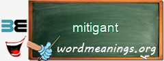 WordMeaning blackboard for mitigant